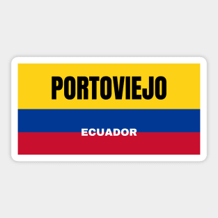 Portoviejo City in Ecuadorian Flag Colors Sticker